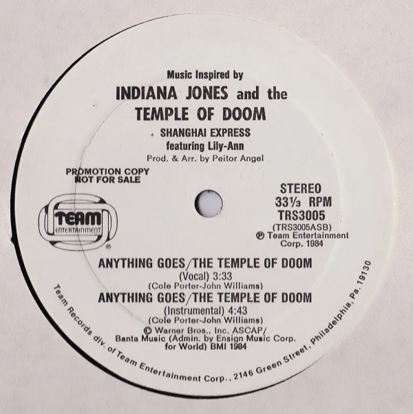 Shanghai Express Featuring Lily-Ann – Anything Goes / The Temple Of Doom (Music Inspired By Indiana Jones And The Temple Of Doom)