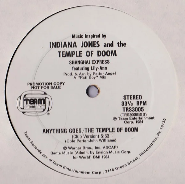 Shanghai Express Featuring Lily-Ann – Anything Goes / The Temple Of Doom (Music Inspired By Indiana Jones And The Temple Of Doom)