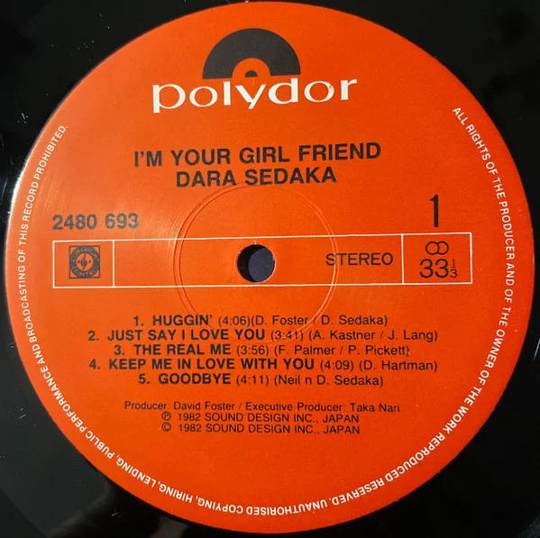 Dara Sedaka – I’m Your Girl Friend
