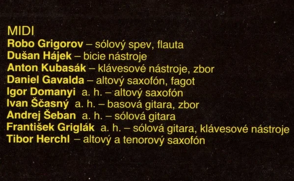 Robo Grigorov, Midi – Robo Grigorov