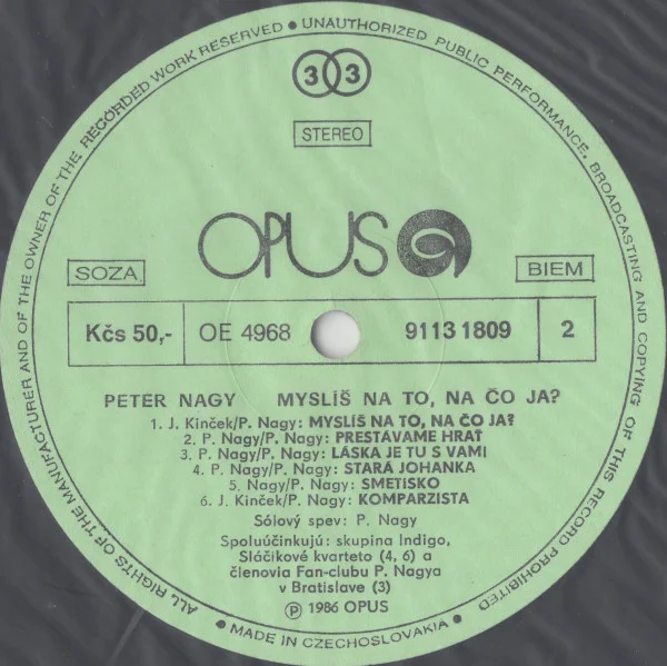 Peter Nagy – Myslíš Na To, Na Čo Ja?
