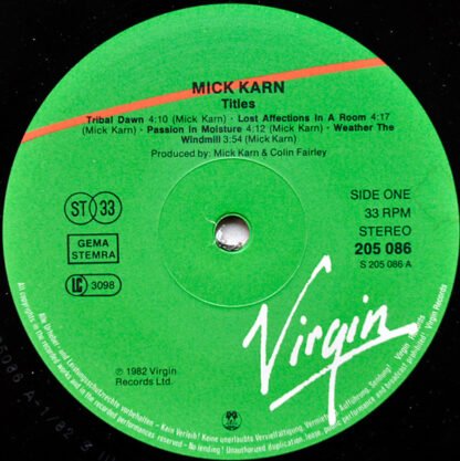 Mick Karn - Titles - Image 3