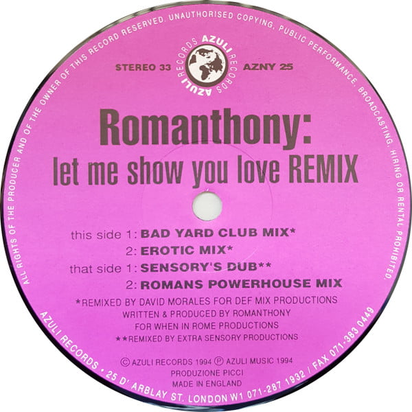 Buzzin Cuzzins Feat. Romanthony – Let Me Show You Love (Morales Remix)
