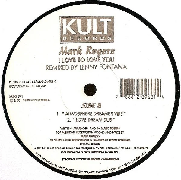 Mark Rogers – I Love To Love You (Lenny Fontana Remixes)
