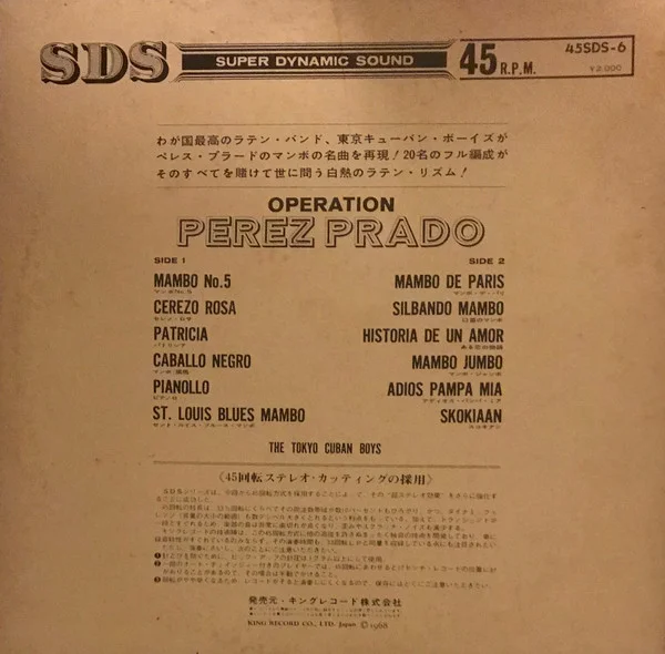 The Tokyo Cuban Boys Conductor: Tadaaki Misago – Operación Perez Prado