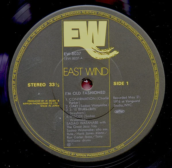 Sadao Watanabe With The Great Jazz Trio – I’m Old Fashioned