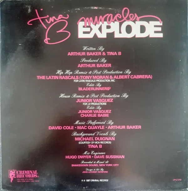 Tina B – Miracles Explode