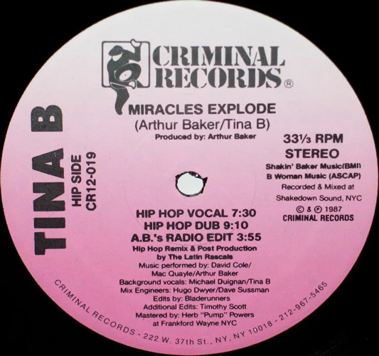 Tina B – Miracles Explode