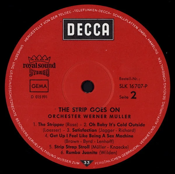 Werner Müller Und Sein Orchester – The Strip Goes On