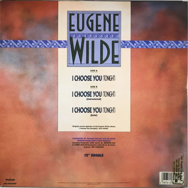 Eugene Wilde – I Choose You (Tonight)