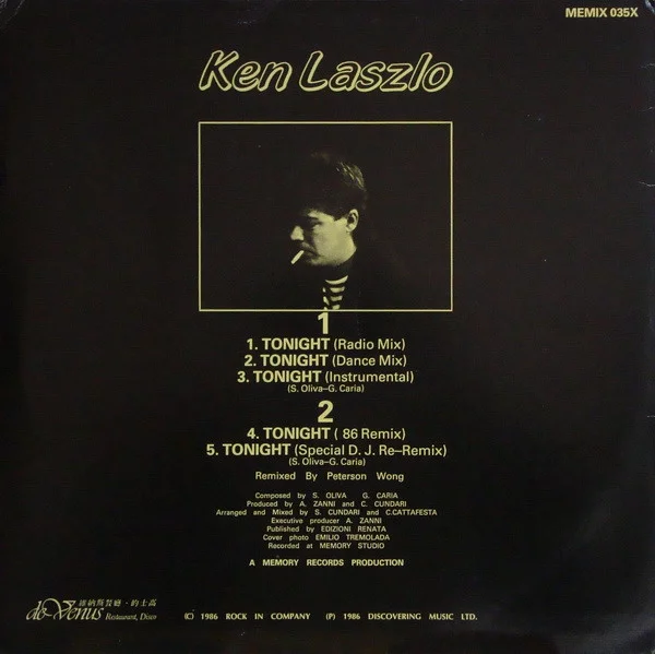 Ken Laszlo – Tonight (Special D.J. Remix)
