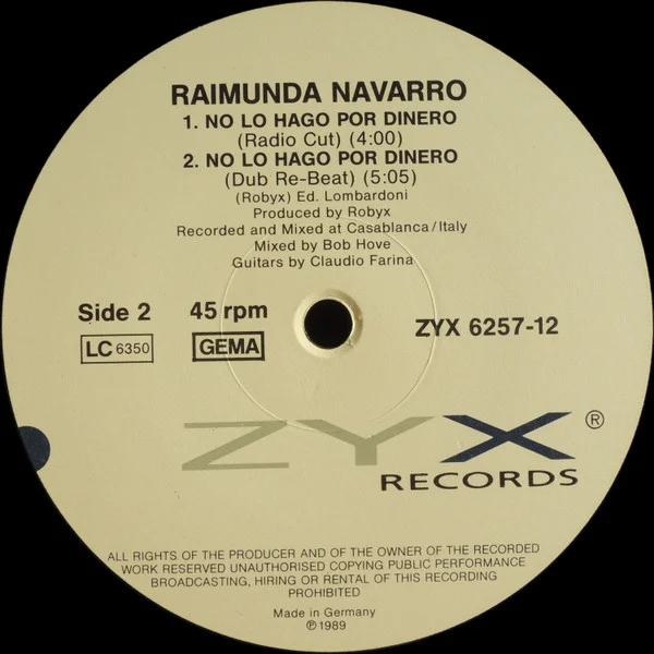 Raimunda Navarro – No Lo Hago Por Dinero