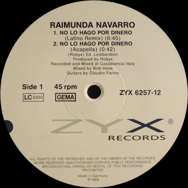 Raimunda Navarro – No Lo Hago Por Dinero