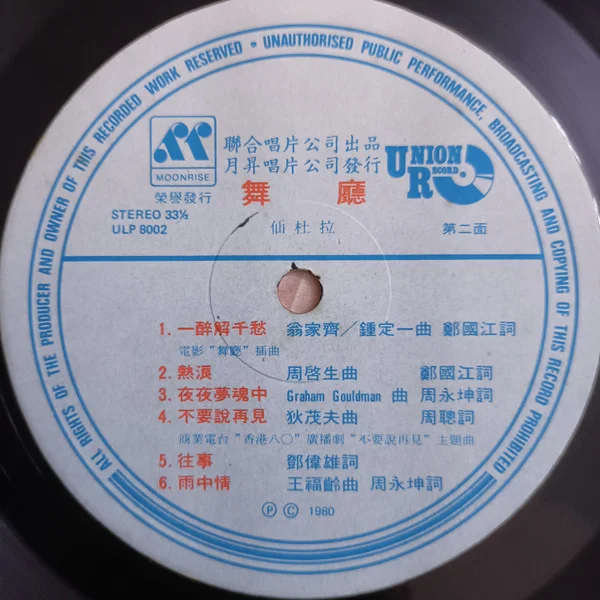 Sandra Lang – 亂世兒女/ 舞廳