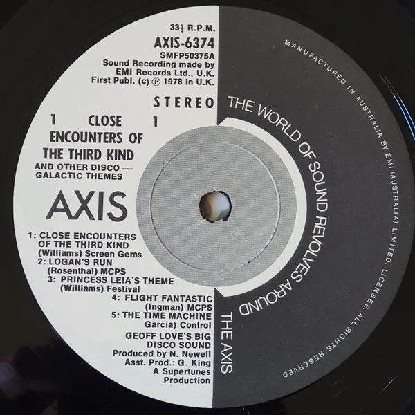 Geoff Love’s Big Disco Sound – Close Encounters Of The Third Kind And Other Disco Galactic Themes
