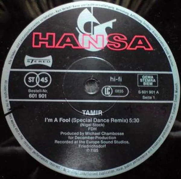 Tamir – I’m A Fool (Special Dance Remix)