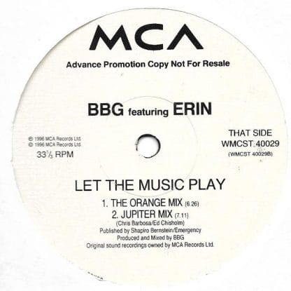 BBG Featuring Erin Lordan - Let The Music Play - Image 4