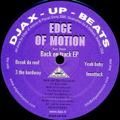 Edge Of Motion Feat. Ronin - Back On Track EP - Image 2