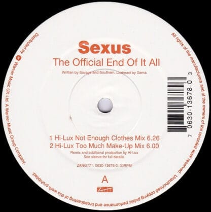 Sexus - The Official End Of It All (Remixed) - Image 3