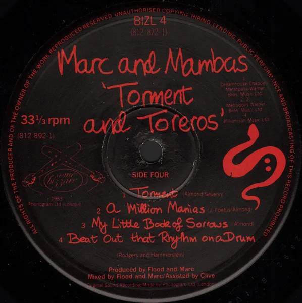 Marc And The Mambas - Torment And Toreros - Image 8
