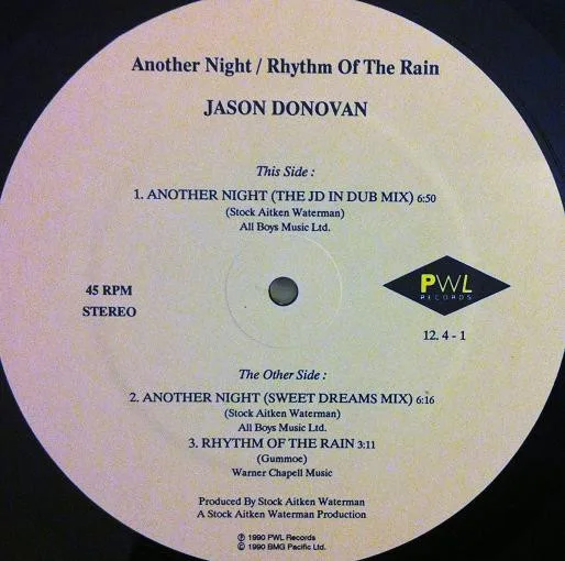 Jason Donovan - Another Night / Rhythm Of The Rain - Image 3